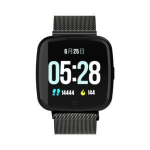 DTNO.1 G12 1.3 inches OLED Color Screen Smart Bracelet IP67 Waterproof, Steel Watchband, Support Call Reminder /Heart Rate Monitoring /Sedentary Reminder /Multi-sport Mode