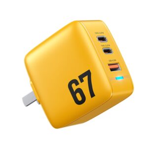 WK WP-U141 67W USB+Double USB-C / Type-C GaN Charger, CN Plug, US Plug, EU Plug, UK Plug