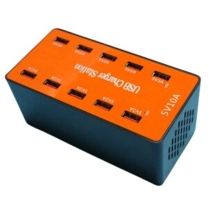 A5B 50W 10 Ports USB Smart Charging Station with Indicator Light, 50W