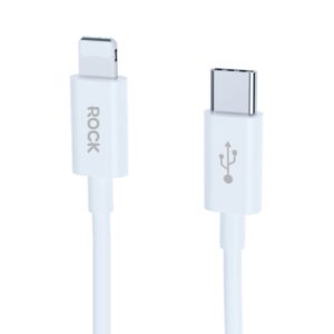 ROCK Simple Series 1m 27W USB-C / Type-C to 8 Pin Fast Charging Data Cable, RCB0842