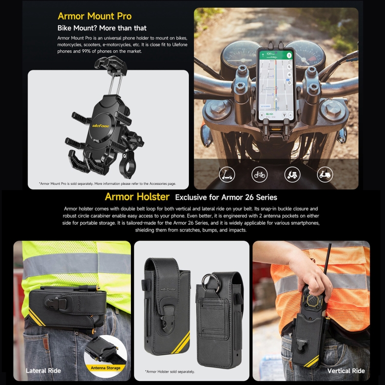 Ulefone Armor 26 Ultra Walkie-Talkie Version Rugged Phone, 6.78 inch Android 13 MediaTek Dimensity 8020 Octa Core, Network: 5G, NFC, 12GB+512GB Walkie-Talkie Version - Image 17