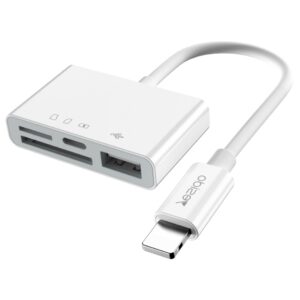 Yesido GS12 8 Pin to TF Card / SD Card / USB / 8 Pin 4 in 1 OTG Converter, GS12
