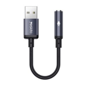Yesido YAU46 USB to 3.5mm Aluminum Alloy Audio Adapter, YAU46