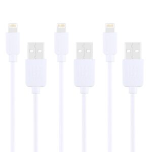 3 PCS HAWEEL 1m High Speed 8 pin to USB Sync and Charging Cable Kit for iPhone, iPad(White)