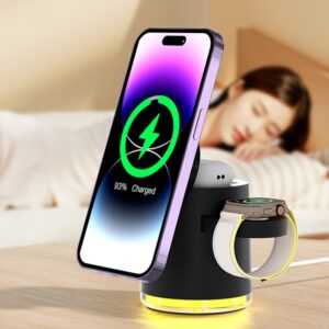 C16 15W 4 in 1 Multifunctional Foldable Magnetic Wireless Charger