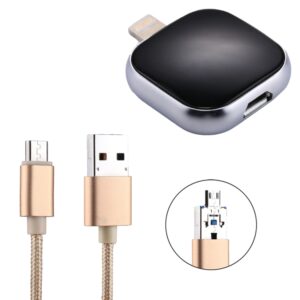 RQW-18S 8 Pin 64GB Multi-functional Flash Disk Drive with USB / Micro USB to Micro USB Cable(Black)