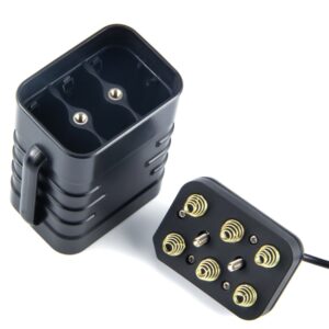 6 Sections 18650 Battery Multi-function Mobile Power Box with 12.4v Round Head & 5v USB Dual Voltage Output Without Battery, 12.4v