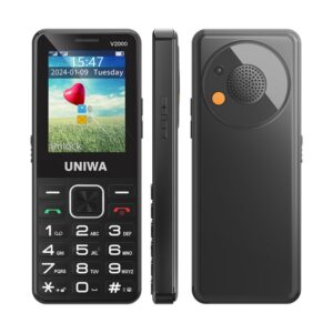 UNIWA V2000 Elder Keypad Phone, 2.4 inch Unisoc T107, 1700mAh Battery, LED Flashlight, SOS, Network: 4G, US Plug, US Plug