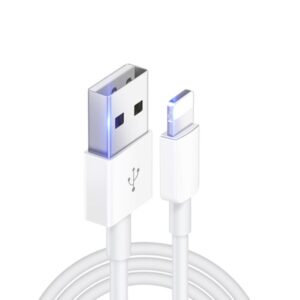XJ-017 3A USB Male to 8 Pin Male Fast Charging Data Cable, Length: 1m