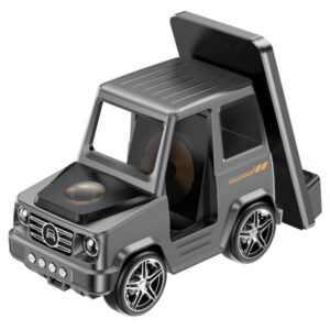 G63 Bluetooth Speaker Clock Atmosphere Light 6-in-1 Car Shape 15W Desktop Wireless Charger