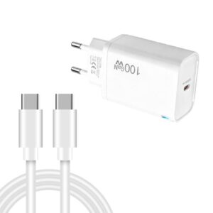 TE-PD46 GaN 100W PD 45W Fully Compatible Charger with Type-C to Type-C Data Cable,EU Plug