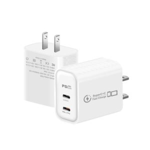 949-2C PD25W Dual Type-C Charger Supporting PD3.0 / PPS Protocol, US Plug, US Plug