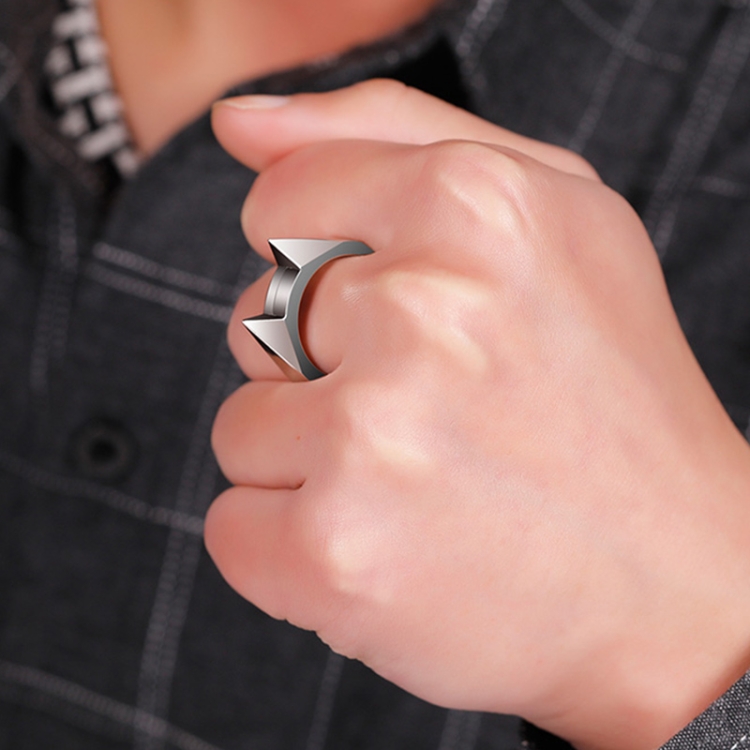 Women Men Safety Survival Ring Tool Self Defence Stainless Steel Finger Defense Ring - Image 5
