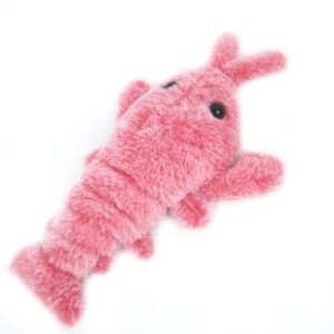 35cm Electric Jumping Shrimp USB Charging Simulation Lobster Funny Cat Plush Toy, Jumping Shrimp