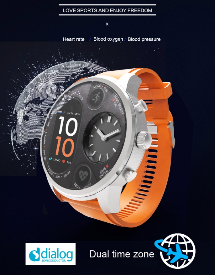 T3 Dual Display Smart Watch For Men IP68 Waterproof Fitness Bracelet 15 Days Standby Business Smartwatch Activity Tracker, Black, Gray, Blue, Orange, Dark Brown - Image 7