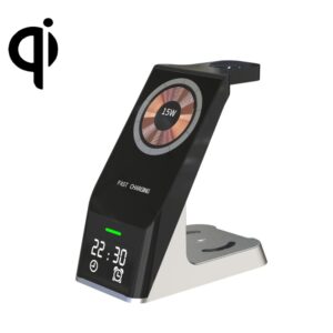 H27 15W 6 In 1 With Clock Function Magnetic Phone Wireless Charger For iWatch/AirPods, H27