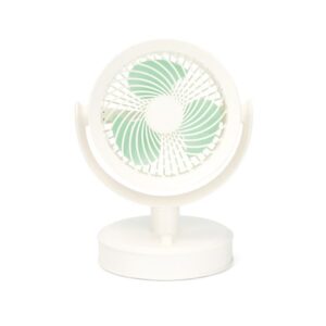 Desktop Fan Outdoor Student Office Portable Rechargeable USB Tabletop Small Fan, Without Light (White), Without Light (Khaki), With Light (White), With Light (Khaki)