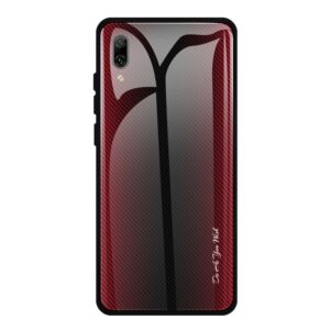 Texture Gradient Glass Protective Case, For Huawei Enjoy 9 Plus / Y9 2019, For Huawei Enjoy 9s, For Huawei Mate 20 Pro, For Huawei P20 Pro, For Honor 9X, For OnePlus 7, For Huawei Mate 30 Pro, For Huawei P30 Pro