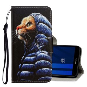 3D Colored Drawing Horizontal Flip PU Leather Case with Holder & Card Slots & Wallet, For Huawei Y5 2018, For Huawei Y5 2019, For Huawei Y6 2019