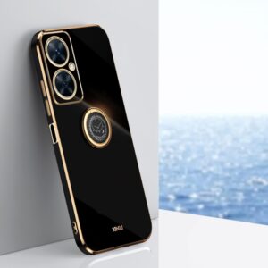 XINLI Straight Edge 6D Electroplate TPU Phone Case with Ring Holder, For Huawei Maimang 20, For Huawei Enjoy 60X, For Huawei nova 11 Pro, For Huawei nova 11, For Huawei P60 Art, For Huawei P60