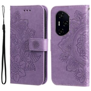 Seven-petal Flowers Embossing Leather Phone Case, For Honor 300 Ultra, For Honor 300 Pro, For Honor 300, For Honor Magic7 Pro, For Honor Magic7, For Honor X60i, For Honor Play 60 Plus, For Honor 200, For Honor 200 Pro