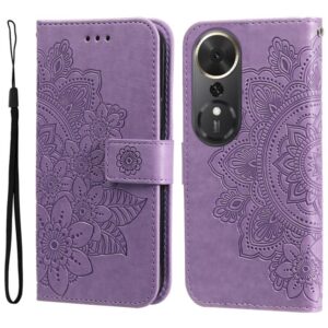 Seven-petal Flowers Embossing Leather Phone Case, For Honor Play 70 Plus, For Honor X5c Plus, For Honor X70 5G, For Honor X6b 4G / X6c 4G / X5b / X5b Plus, For Honor Play 60, For Honor 400 Lite Global, For Honor 400 Global 156.5mm, For Honor X8c 4G...