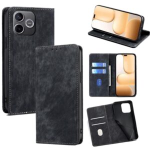 RFID Anti-theft Brush Magnetic Leather Phone Case, For Honor 600 Lite Global, For Honor Magic8 Pro Air 5G, For Honor Power2, For Honor Win 5G, For Honor X8d 4G, For Honor X5c 4G, For Honor Magic8 Pro, For Honor Magic8, For Honor 400 Smart 5G