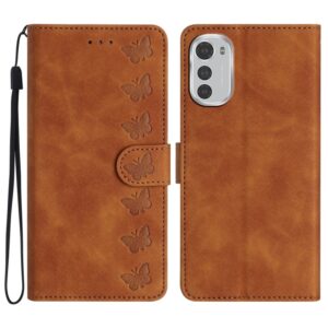 Seven Butterflies Embossed Leather Phone Case, For Motorola Moto E32, For Motorola Moto G52, For Motorola Moto G22, For Motorola Moto E20, For Motorola Moto G31, For Motorola Moto G60, For Motorola Moto G10, For Motorola Moto G50