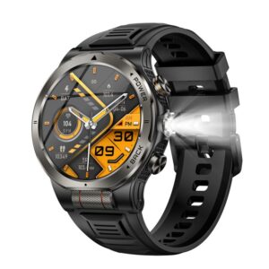 KT91 1.43 inch AMOLED Sports Smart Watch with Flashlight, Support Health Monitoring