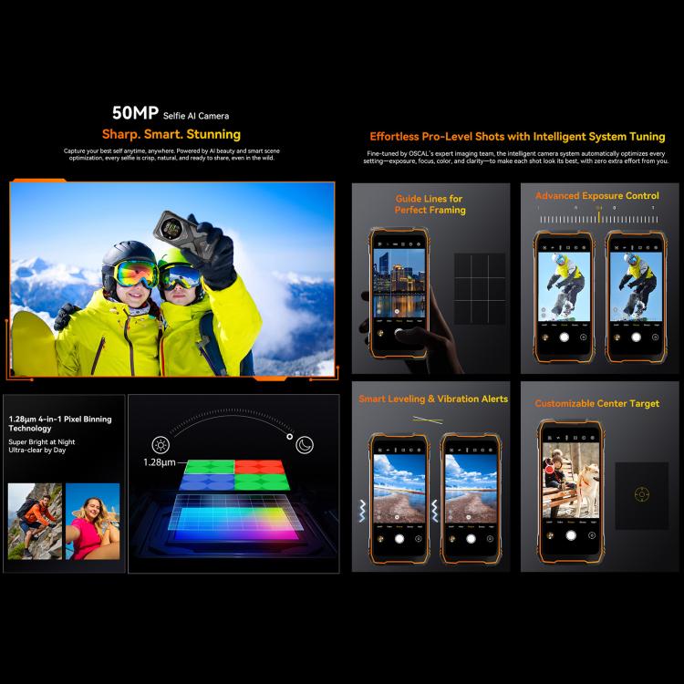 Blackview Oscal TANK 1, 12GB+256GB, 6.78 inch Android 15 DokeOS 4.2 Mediatek Dimensity 7050 Octa Core, Network: 5G, OTG, NFC, 12GB+256GB - Image 14