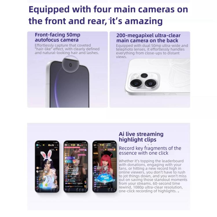 OPPO Reno15 Pro, 16GB+512GB, Screen Fingerprint, 6.78 inch ColorOS 16.0 MediaTek Dimensity 8450 Octa Core, NFC, OTG, Network: 5G, 16GB+512GB - Image 9