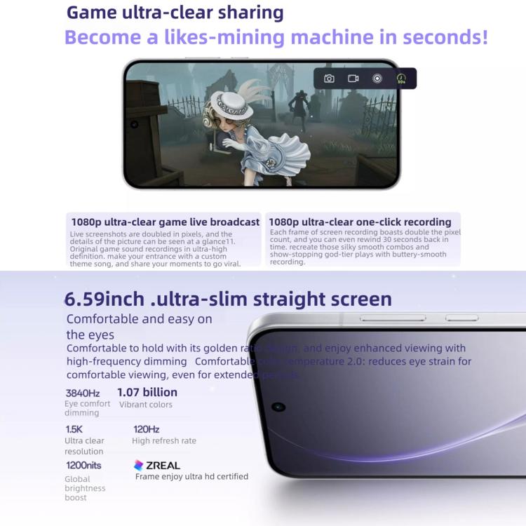 OPPO Reno15c, 12GB+256GB, Screen Fingerprint, 6.59 inch ColorOS 16.0 Qualcomm Snapdragon 7 Gen 4 Octa Core, NFC, OTG, Network: 5G, 12GB+256GB - Image 13