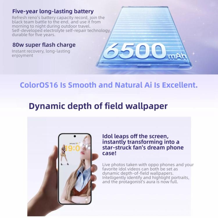 OPPO Reno15c, 12GB+256GB, Screen Fingerprint, 6.59 inch ColorOS 16.0 Qualcomm Snapdragon 7 Gen 4 Octa Core, NFC, OTG, Network: 5G, 12GB+256GB - Image 14