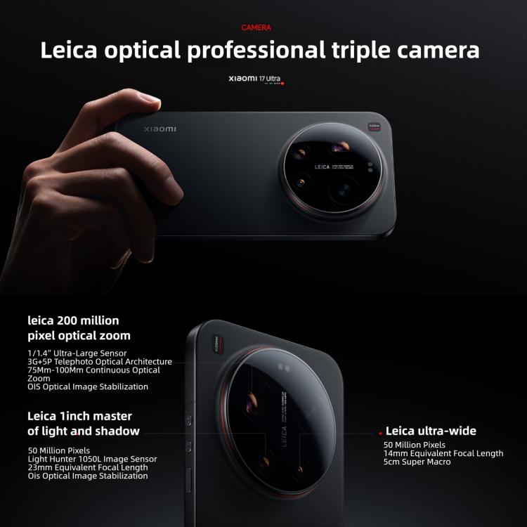 Xiaomi 17 Ultra, 12GB+256GB, 3D Ultrasonic Fingerprint, 6.9 inch Xiaomi HyperOS 3 Snapdragon 8 Elite Gen 5 Octa Core, NFC, Network: 5G, 12GB+512GB, 12GB+256GB - Image 8