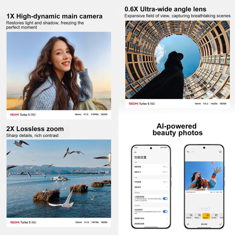 Xiaomi REDMI Turbo 5 Max, 16GB+256GB, 6.83 inch Xiaomi HyperOS 3 Dimensity 9500s Octa Core, NFC, Network: 5G, 16GB+256GB - Image 18