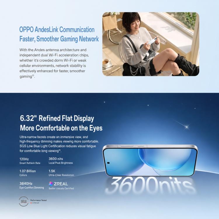 OPPO Reno16, 12GB+256GB, Screen Fingerprint, 6.32 inch ColorOS 16.0 MediaTek Dimensity 8550 SUPER Octa Core, NFC, OTG, Network: 5G, 12GB+256GB - Image 17