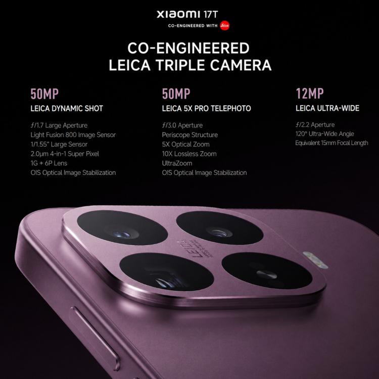 Xiaomi 17T, 12GB+512GB, Screen Fingerprint, 6.59 inch Xiaomi HyperOS 3 Dimensity 8500-Ultra Octa-Core, NFC, Network: 5G, 12GB+512GB - Image 7
