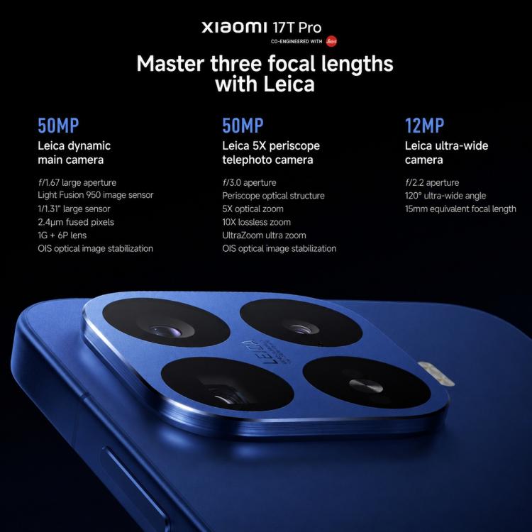 Xiaomi 17T Pro, 16GB+512GB, Screen Fingerprint, 6.83 inch Xiaomi HyperOS 3 Dimensity 9500 Octa-Core, NFC, Network: 5G, 16GB+512GB - Image 7