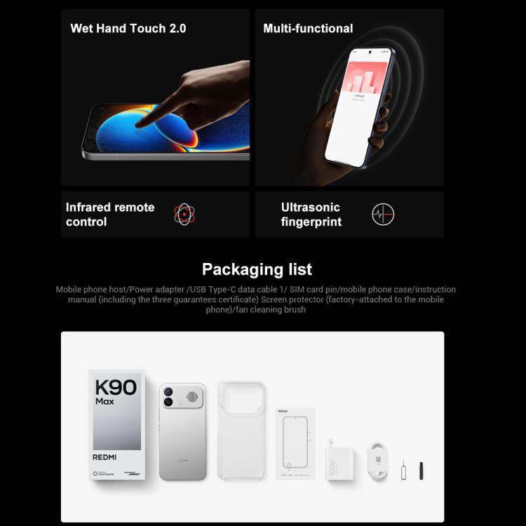 Xiaomi Redmi K90 Max, 16GB+1TB, 6.83 inch Xiaomi HyperOS 3 Dimensity 9500 Octa Core, NFC, Network: 5G, 16GB+1TB - Image 24