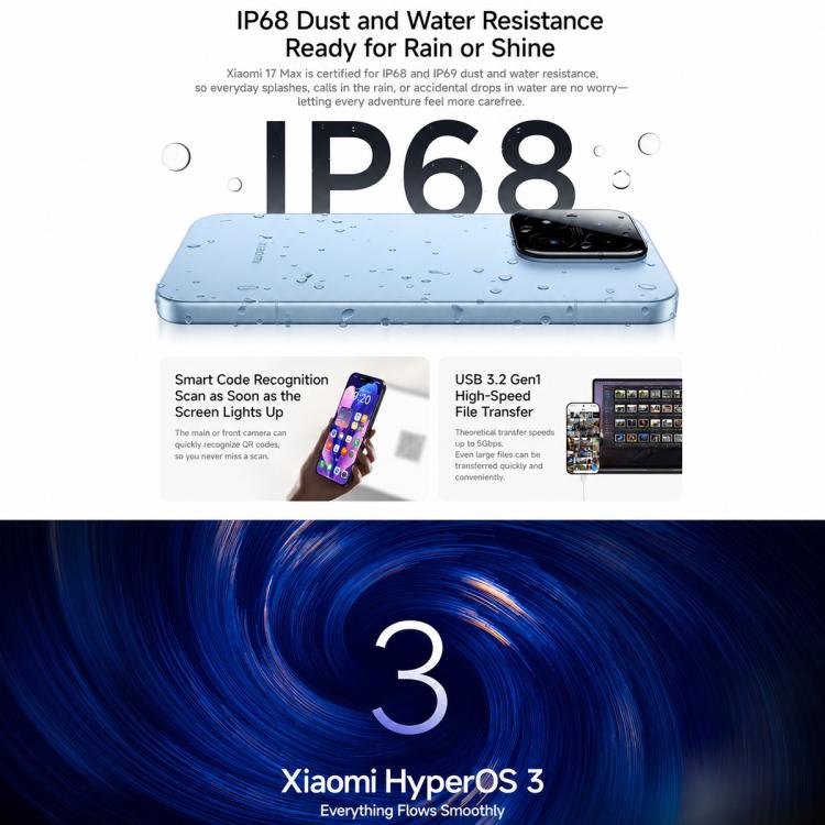 Xiaomi 17 Max, 16GB+512GB, 3D Ultrasonic Fingerprint, 6.9 inch Xiaomi HyperOS 3 Snapdragon 8 Elite Gen 5 Octa Core, NFC, Network: 5G, 16GB+512GB - Image 20