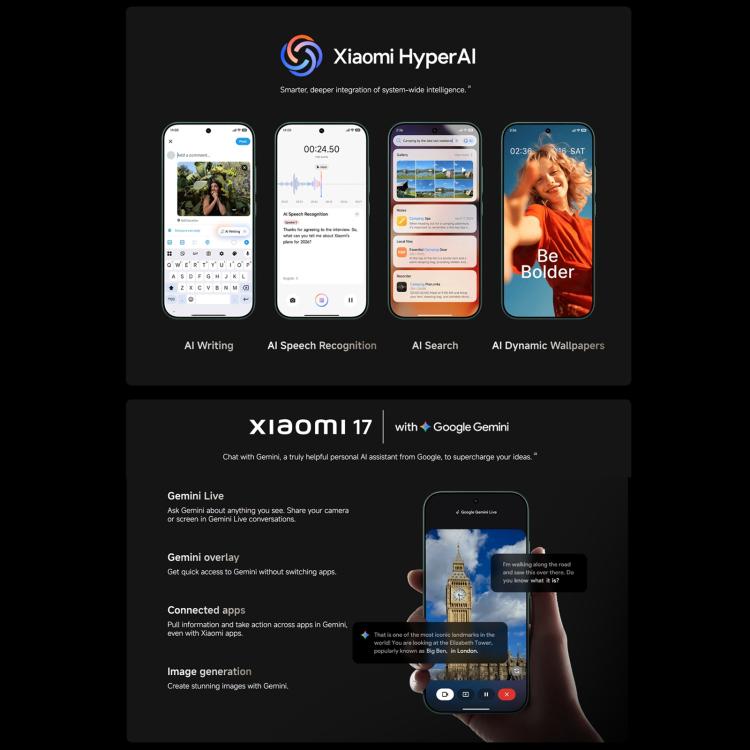 Xiaomi 17 Global, 12GB+256GB, Ultrasonic Fingerprint, 6.3 inch Xiaomi HyperOS 3 Snapdragon 8 Elite Gen 5 Octa Core, NFC, Network: 5G, 12GB+256GB - Image 24