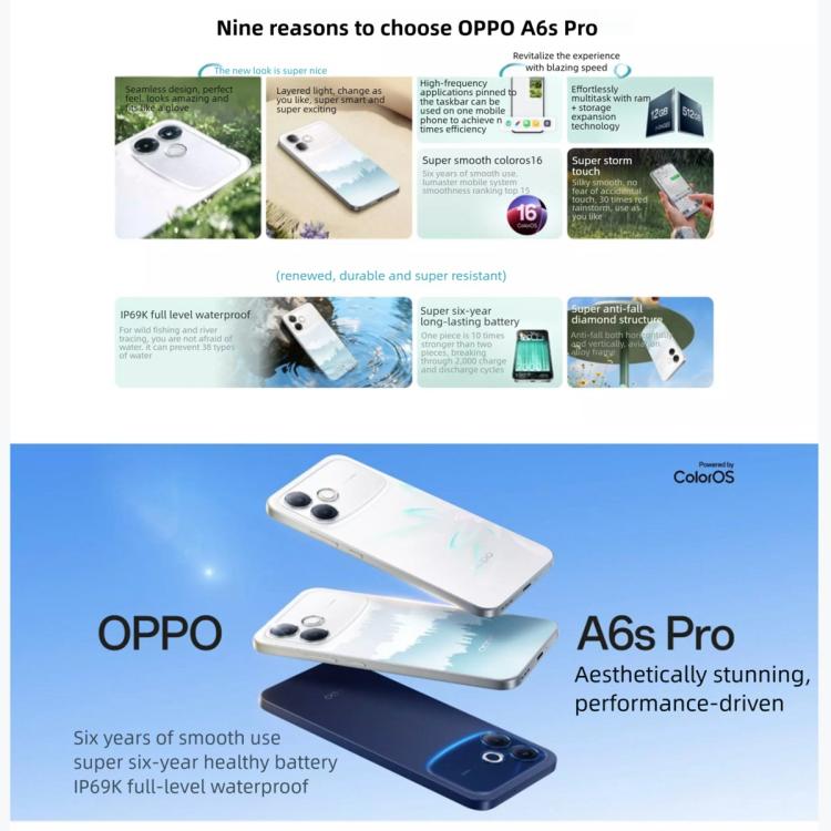 OPPO A6s Pro 5G, 8GB+128GB, Screen Fingerprint, 6.57 inch ColorOS 16.0 MediaTek Dimensity 6360 MAX Octa Core, NFC, OTG, Network: 5G, 8GB+128GB - Image 4