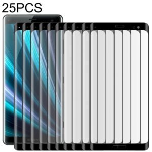 25 PCS For Sony Xperia XZ3 0.3mm 9H Surface Hardness 3D Curved Edge Full Screen Tempered Glass Film, For Sony Xperia XZ3
