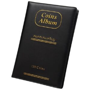 PU Leather Russian Cover 150 Coins Collection Album Holder Book