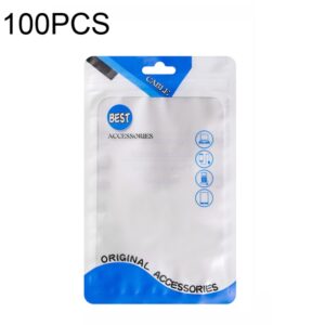 100 PCS Charging Cable U Disk Universal Color Printing Sealing Pocket, 11x18cm Blue Matte, 11x18cm Red Matte, 11x18cm Green Matte