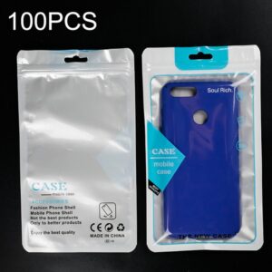 100PCS Phone Case Translucent Yin Yang Self-sealing Packaging Bag, 12x21cm(Blue), 12x21cm(Green), 12x21cm(Yellow), 12x21cm(Black), 12x21cm(Red)