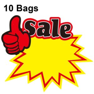 10 bags 9x7cm Explosion Sticker Product Price Tag Supermarket Price Label, WM-301, WM-302, WM-303, WM-305, WM-306, WM-307, WM-308, WM-309, WM-310, WM-311, WM-312, WM-313, WM-314