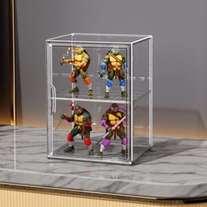 Stackable Transparent Storage Box Magnetic Suction Bookcase Handbag Display Rack, No Partitions, Single Partition, Double Partition, Three Partitions, Side Opening