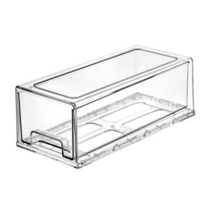 Transparent Thickened Storage Box Stackable Drawer-Style Desktop Organizer, Small, Large, Extra Large