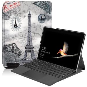Retro Tower Pattern Colored Painted Horizontal Flip PU Leather Case for Microsoft Surface Go 10 inch, with Holder & Pen Slot, For Microsoft Surface Go 10 inch, Microsoft Surface Go 10 inch
